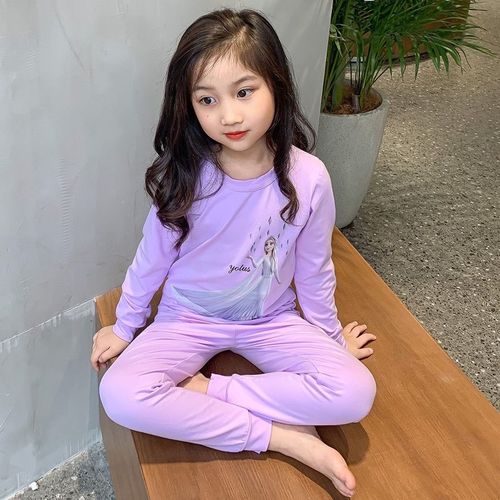 Children's Pajamas Cotton Baby Air Conditioning Clothes Aisha Girl Fairy Cute Super Cute Long Sleeve Girls Home Clothes Suit Trendy
