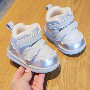 Winter New Thickened Baby Toddler Shoes Children's fleece-lined Non-slip sneaker Girls' Toddler Shoes Warm Men's Outdoor