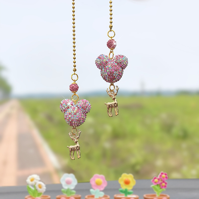 컬러 파우더-더블 만화 머리 펜던트 사슴 사슴