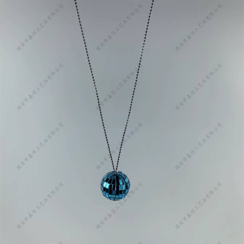 Collar tipo bola de discoteca con efecto láser colorido, decoración colgante para fiestas o Navidad