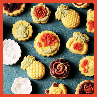 ∈Mid-Autumn Mooncake Mold Making Model Printing Tool Ice Skin Mung Bean Pastry Hand-Pressed Non-Stick Household Mooncake Grinding Tool