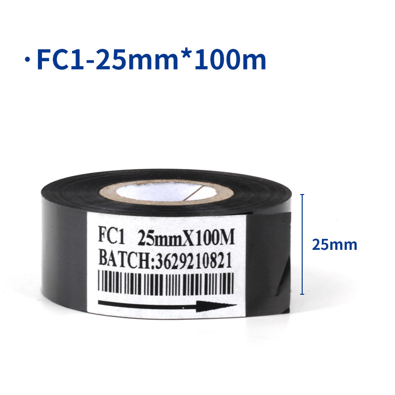 Sakura fabricante fecha cinta de codificación FC1FC2FC3 máquina de codificación cinta transferencia térmica 25*100 cinta negra
