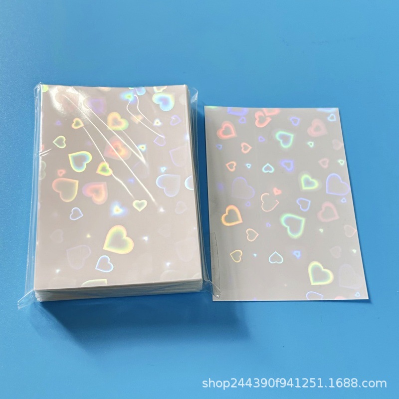 66x91mm Korean-style heart-shaped laser cutout [White]