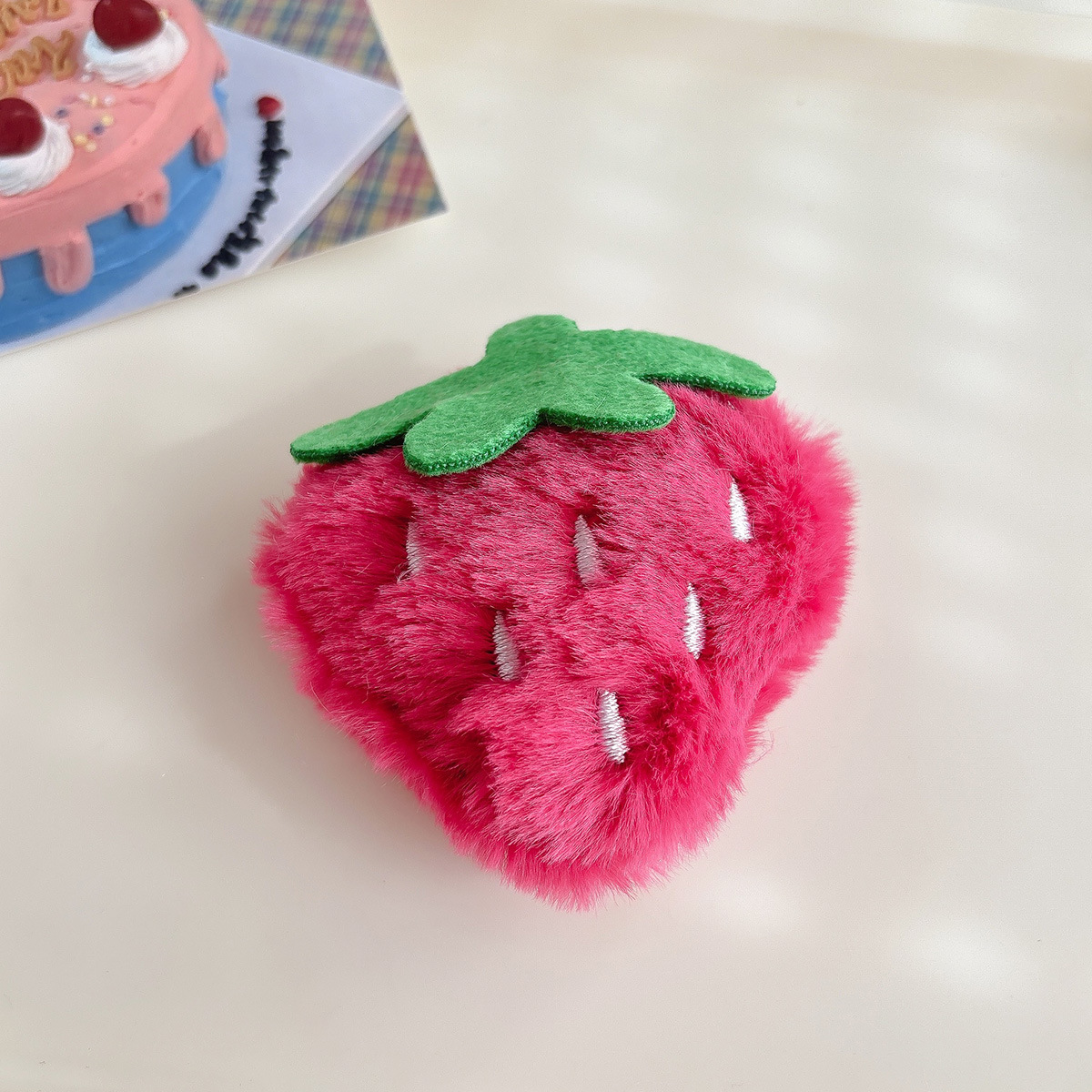 8g Weight Beads Jewelry Making Type 30*50mm Jewelry Making Size DIY Ornament Accessories Classification 1 Piece Quantity Plush Material Strawberry Pattern All Seasons Season Cartoon, Cute Style 1 Piece 30*50mm Plush Strawberry DIY Ornament Accessories Beads 8