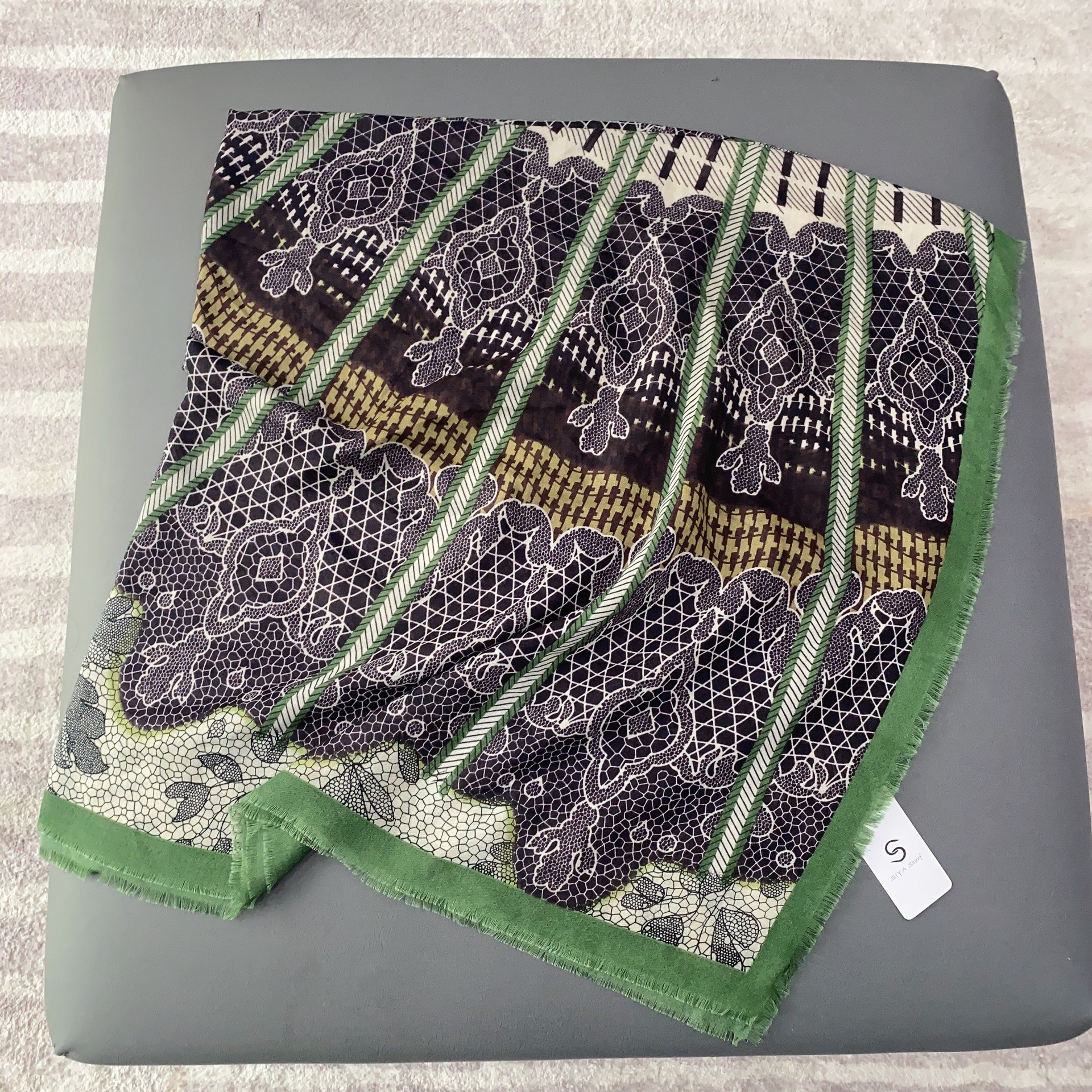 Nuevo 130 split barba moda todo partido Gran bufanda cuadrada algodón y lino sensación bufanda de verano de las mujeres SALA DE AIRE ACONDICIONADO chal al aire libre