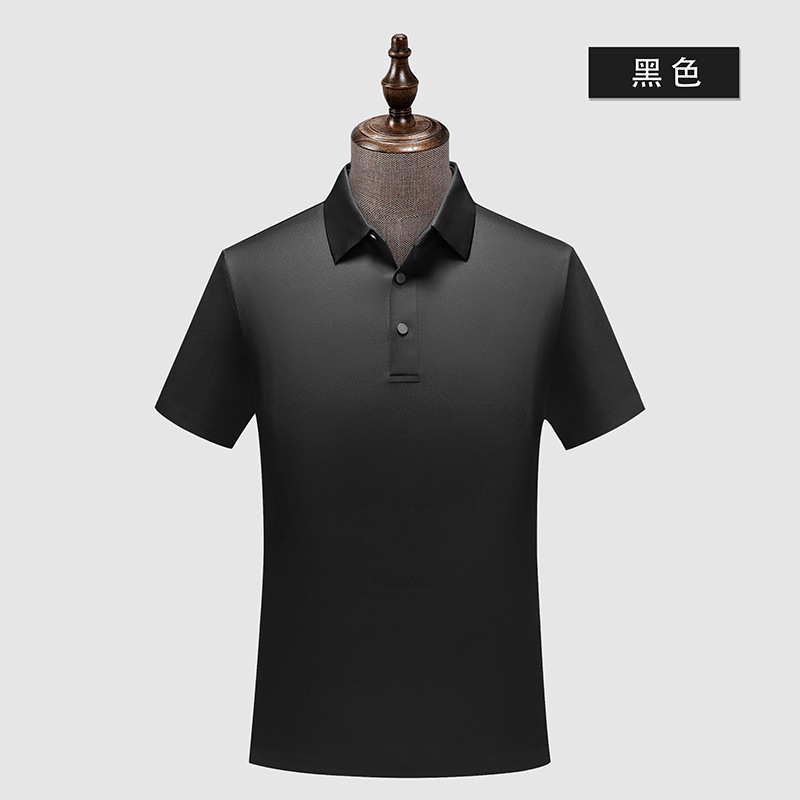 Brocado a cuadros amoníaco sin costuras 5A antibacteriano color sólido cuello de segundo nivel camisa de polo logotipo impreso personalizado ropa de trabajo de secado rápido overoles
