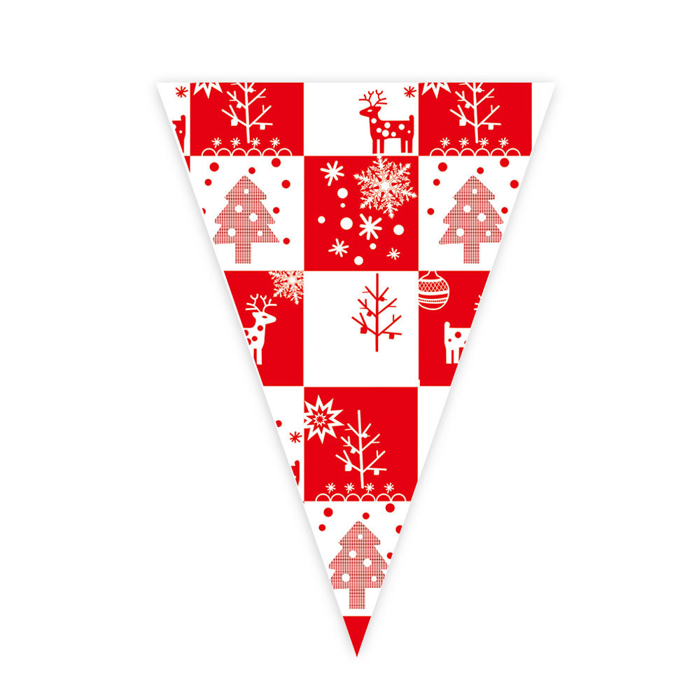 Bandera de triángulo de Navidad tira banderas Feliz Navidad fiesta de Navidad diseño de fondo banner decoración al por mayor