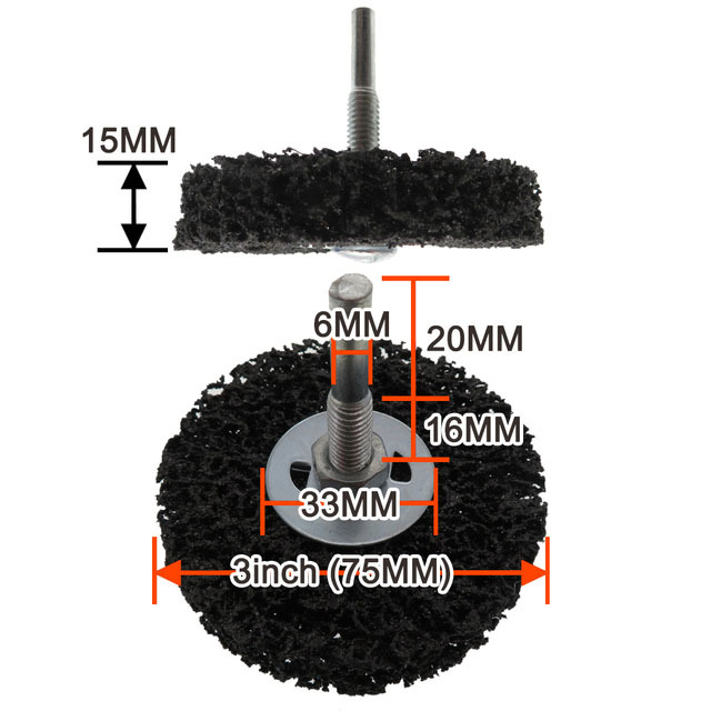 Pintura de eliminación de óxido pieza de molienda de diamante púrpura pieza de molienda de Diamante Negro hoja de coche eliminación de metal pintura eliminación de óxido de metal pulido