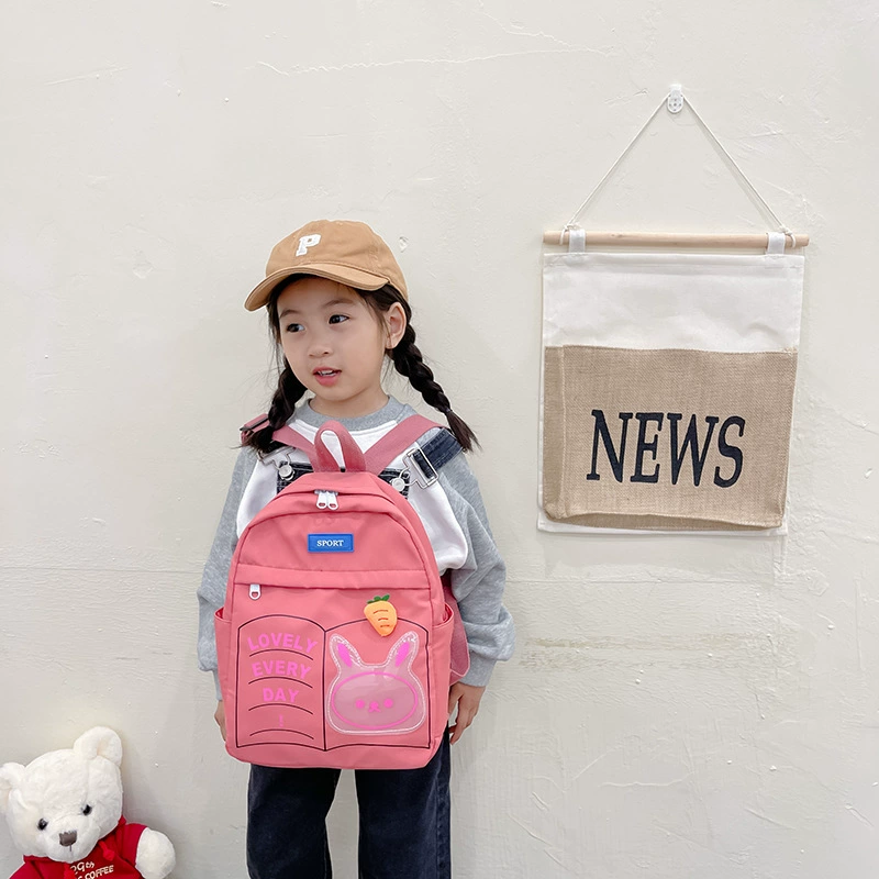 Backpack for kindergarten for men and women, capacious bag, rabbit