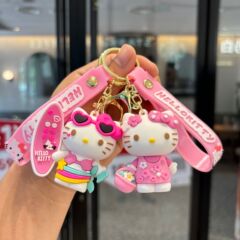 新款kt猫钥匙扣挂饰礼品公仔萌趣钥匙链卡通包包挂件卡通玩偶批发