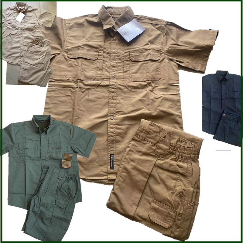 Factory wholesale 511 Plaid special service shirt tactical pants outdoor straight anti-tear multi-bag 511 tooling set