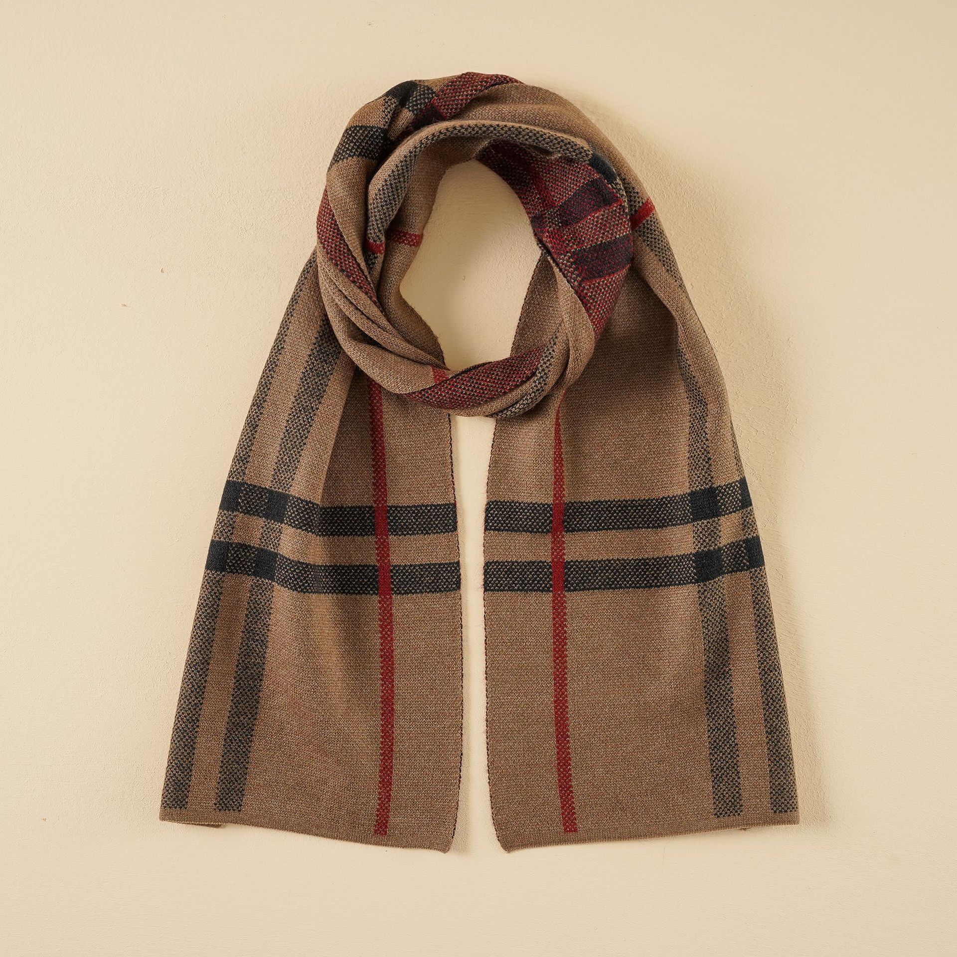 Bufanda para niños Bufanda de otoño e invierno para niños de estilo británico Cachemira rayada a cuadros moda cálida para niñas