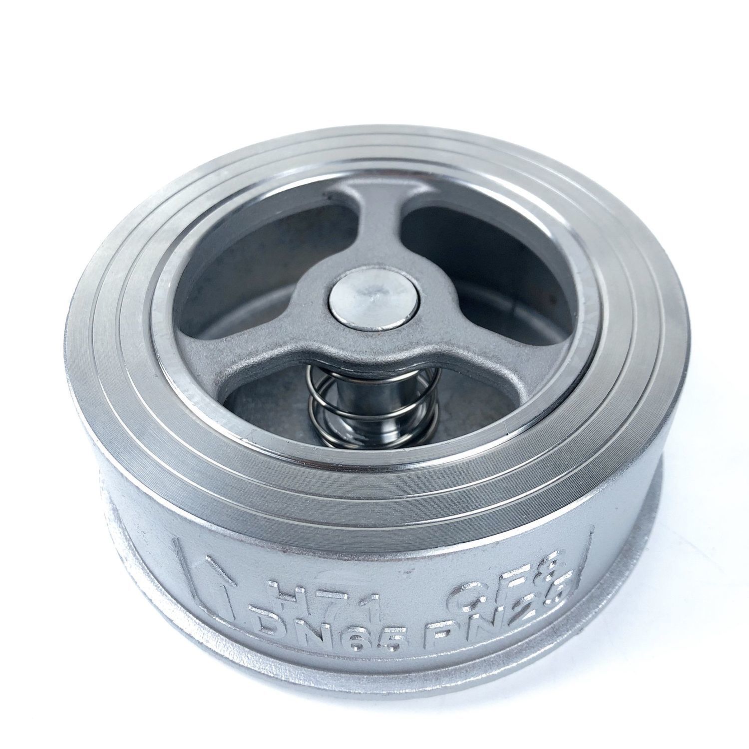 H71不锈钢对夹式止回阀 锅炉单向阀 水泵逆止阀 DN50 二分止回阀