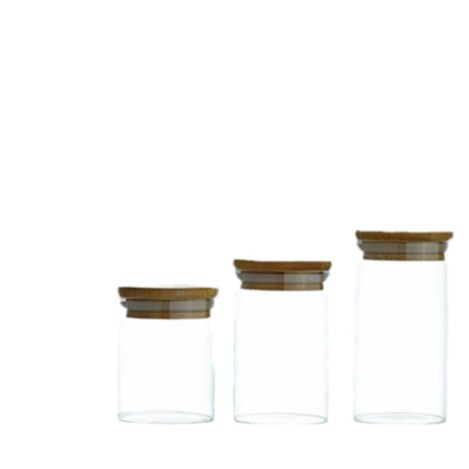 Condimento almacenamiento sellado lata de té redonda alta borosilicona vidrio transparente resistente a altas temperaturas gran capacidad sellado tanque de almacenamiento