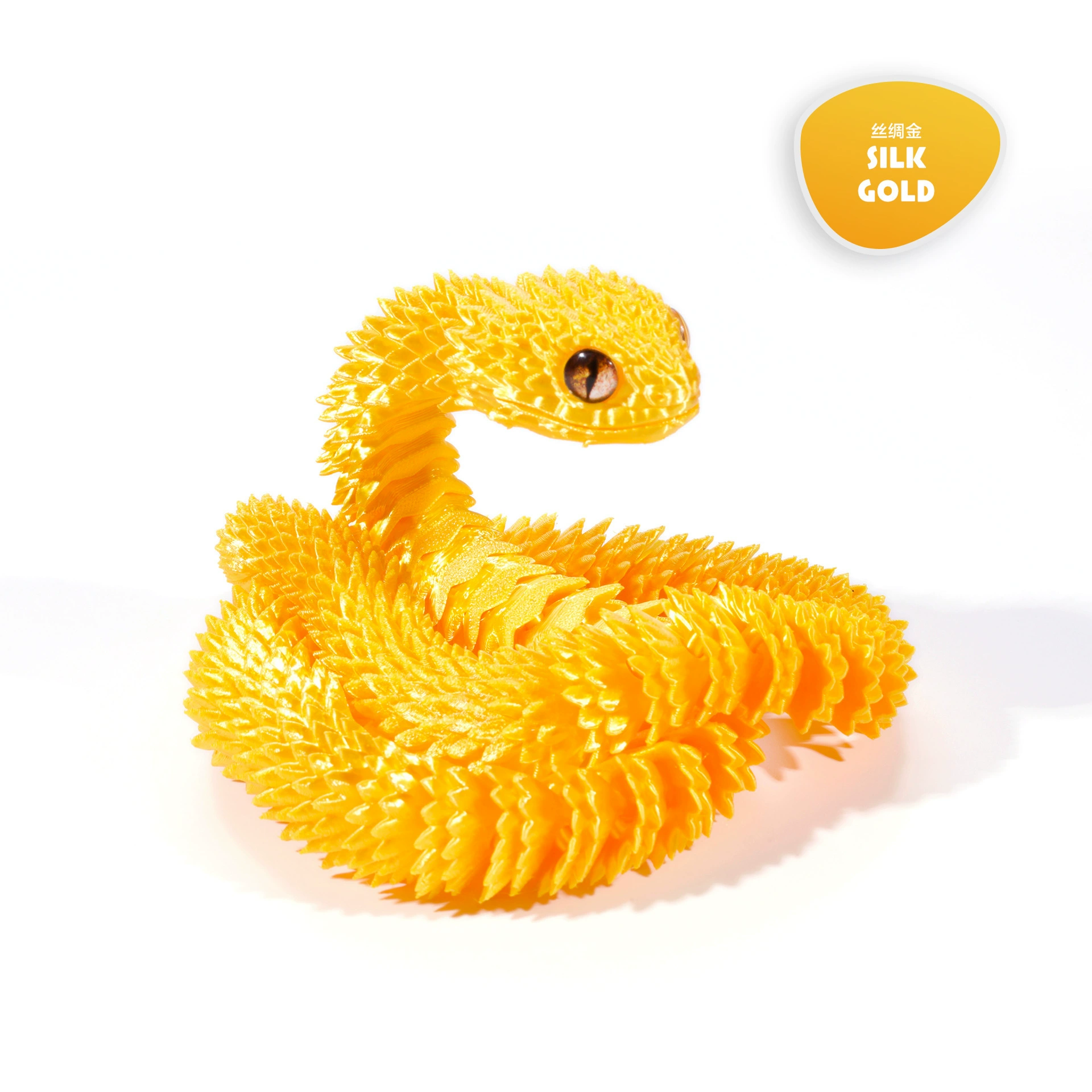 3D-печатная игрушка-змейка, Год Змеи, суставная 30 см, разноцветная коллекционная