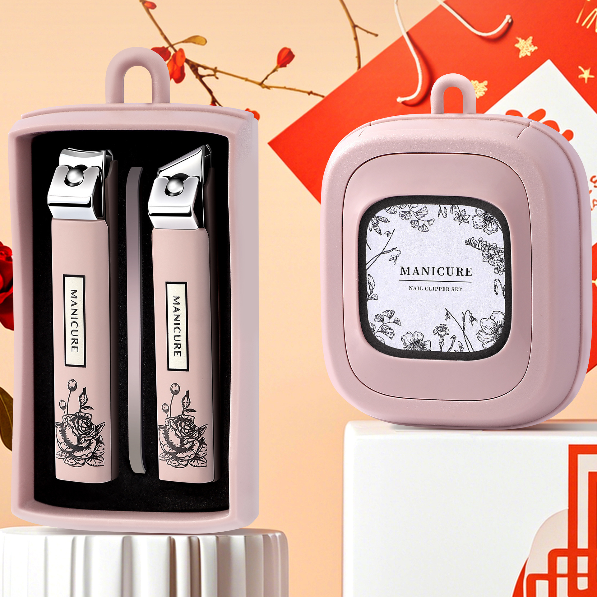 Ventas directas de tijeras de uñas en caja, conjunto de cortadores de uñas, conjunto de herramientas de reparación de uñas, regalo, conjunto de pinzas de uñas