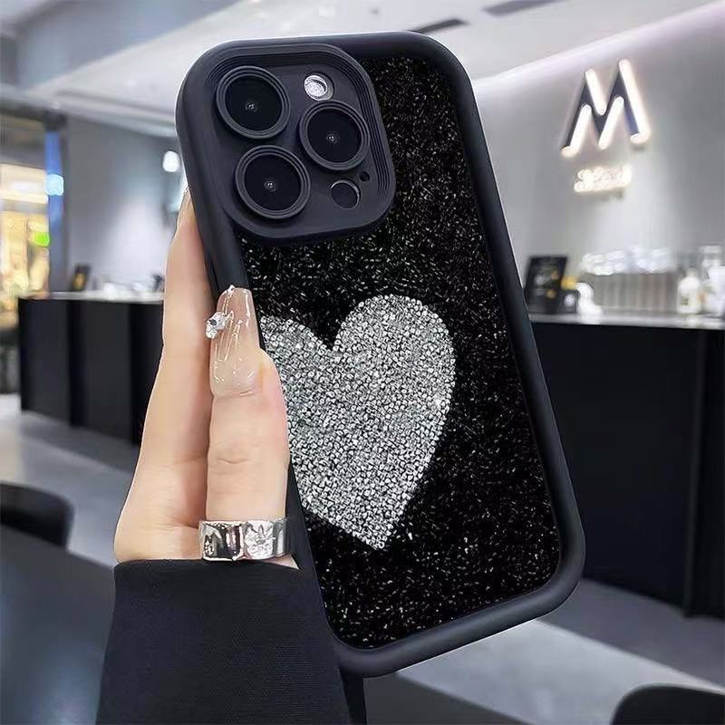 El amor brillante es adecuado para la funda del teléfono móvil Apple 16Promax Japón y Corea del Sur estilo ins iPhone15/14/13 Europa y América 12/