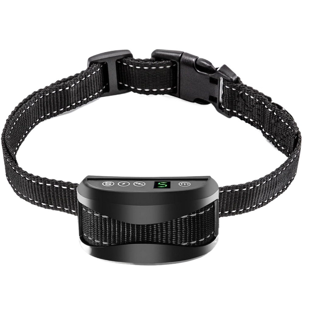 Amazon Hot PET supplies LED ultrasónico inteligente dispositivo de parada de la corteza repelente de perros choque eléctrico automático del entrenamiento del perro