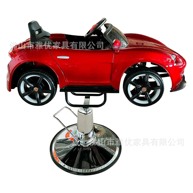 Silla de peluquero para niños peluquería Barbería especial asiento de coche de dibujos animados para niños Silla de corte de pelo chasis grande Silla de salón de pelo para bebés image 4