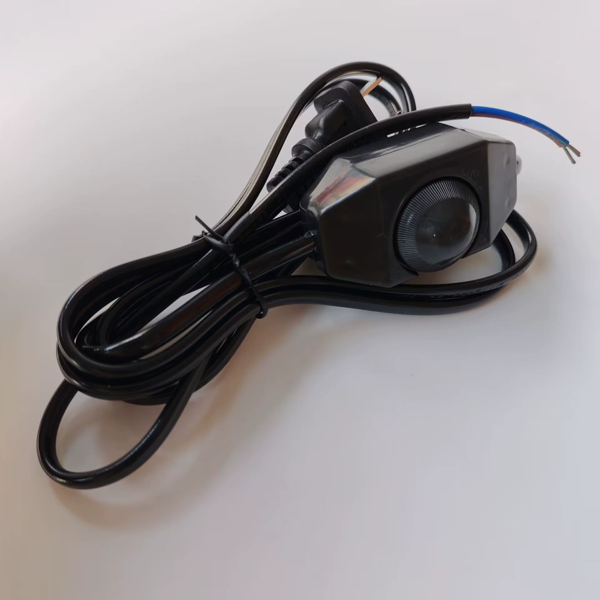 Черный диммер-выключатель, шнур питания с плоской вилкой, шнур для настольной лампы, шнур с ручкой-выключателем, нестандартный шнур 1.8m (Чжуншань)