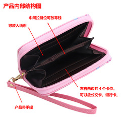 Factory dropshipping daily Korean and Japanese cute PU leather women's storage handbag small wallet