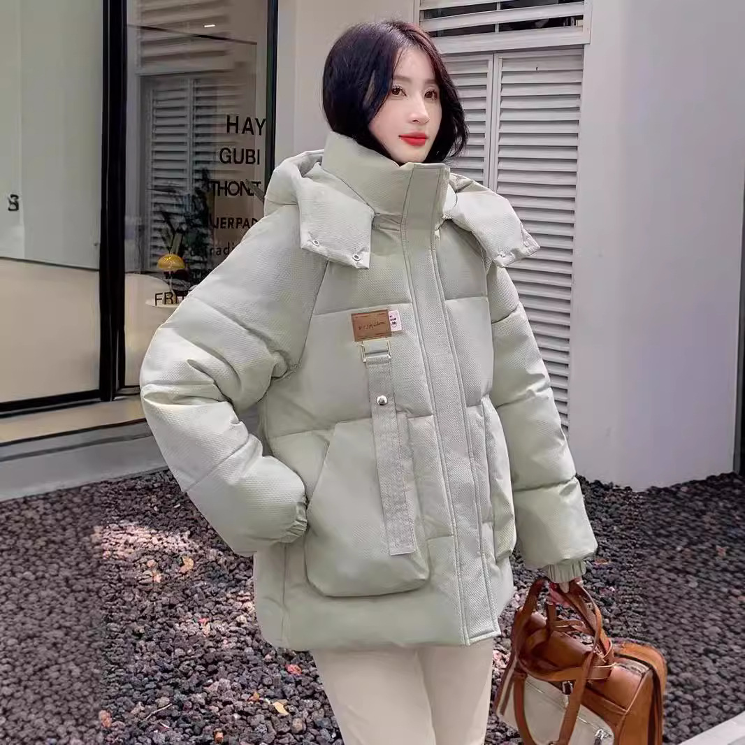 2024 invierno nuevo abrigo de mujer de algodón corto chaqueta de algodón de alta sensación moda