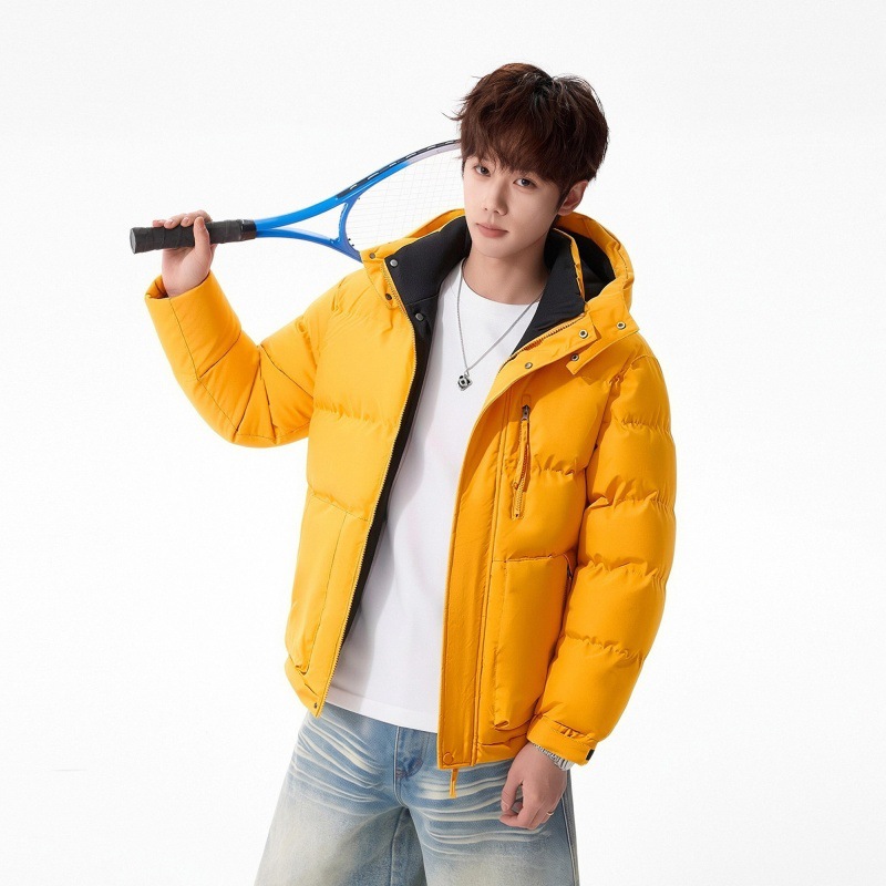 Cross-border plus-size cotton jacket, outdoor cold-proof and warm sports cotton coat, men's oversized hooded top, windproof cotton coat