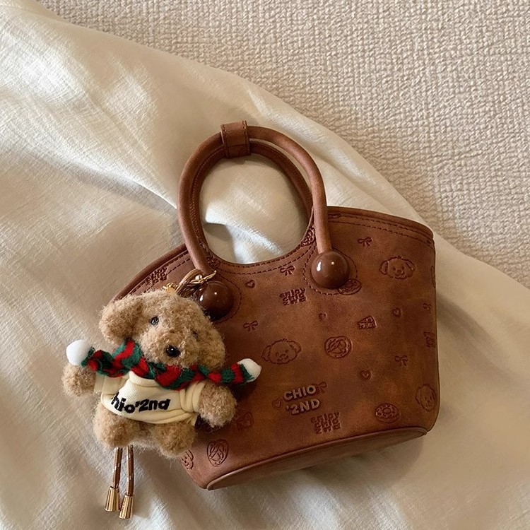 Viento del Sur chio2nd pan cachorro cabaña navideña tote bolso bolso femenino otoño e invierno retro bolso de mano