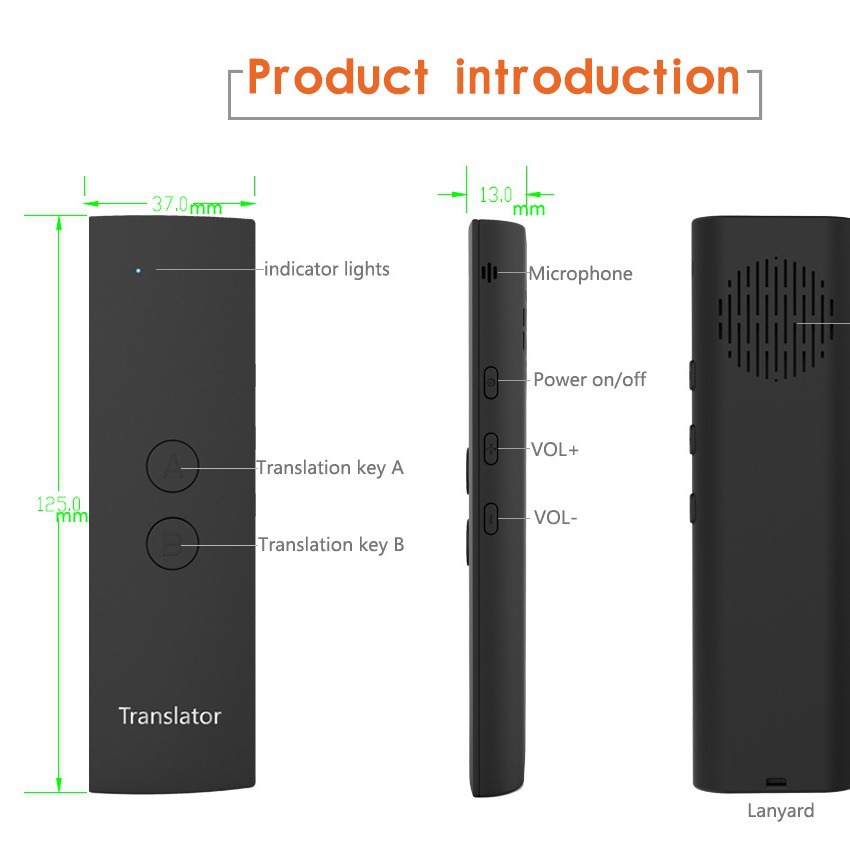 Máquina de traducción T6 traductor inteligente traducción Bluetooth palo traducción multi-idioma con traducción fuera de línea ventas directas de fábrica