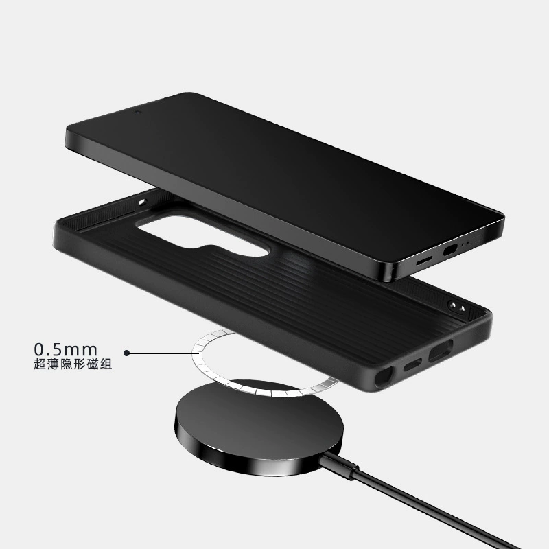 Углеродное волокно текстура подходит для Samsung S25 Ultra магнитный чехол для телефона Google Pixel 9A микрорельеф защитный чехол