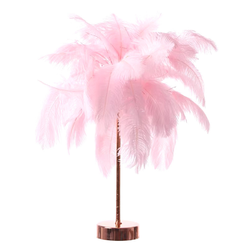 Explosión plumas lámparas de noche en vivo diseño de fondo dormitorio decoración de luz INS red hadas luces de atmósfera de alto nivel