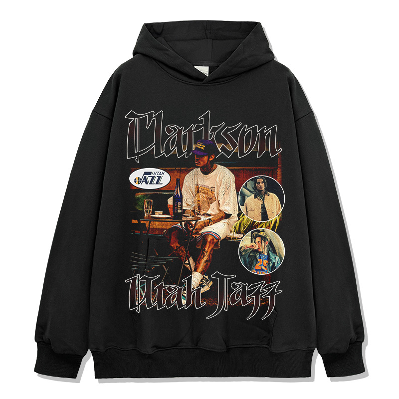 Transfronterizo Clarkson Clarkson camiseta de estrella retro estadounidense de manga corta con estampado