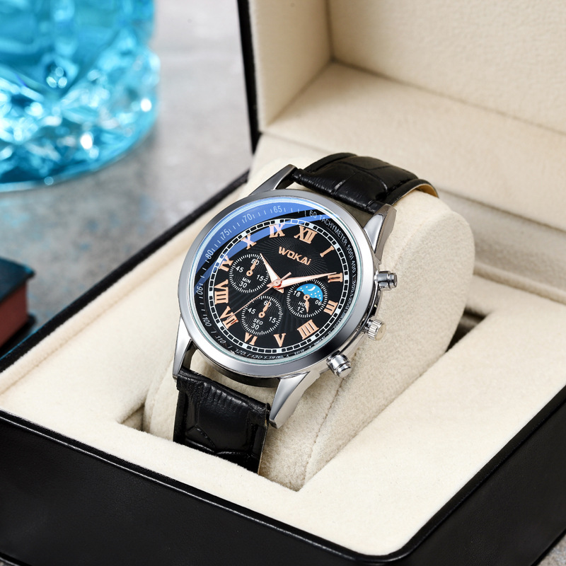 [Dropshipping] Foreign Trade Belt Men's Business Watch Quartz Sports Watch Casual Belt Men's Watch