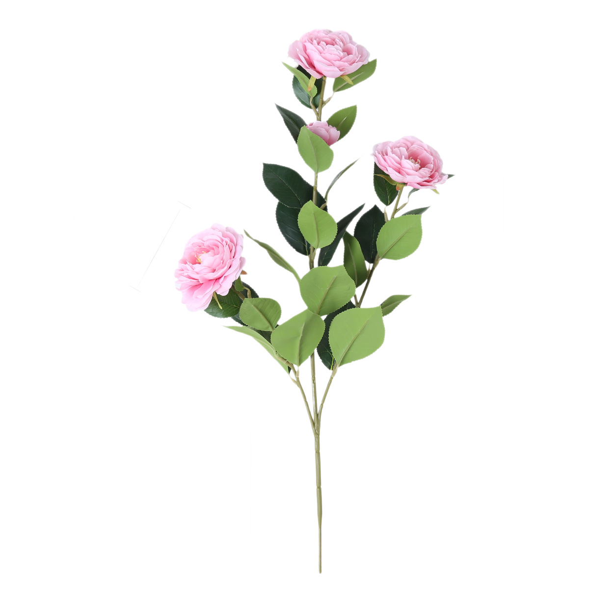 Simulación de camélia de cabeza larga ramas gardenia mesa de comedor sala de estar decoración de flores falsas árboles paisajismo props de fotografía