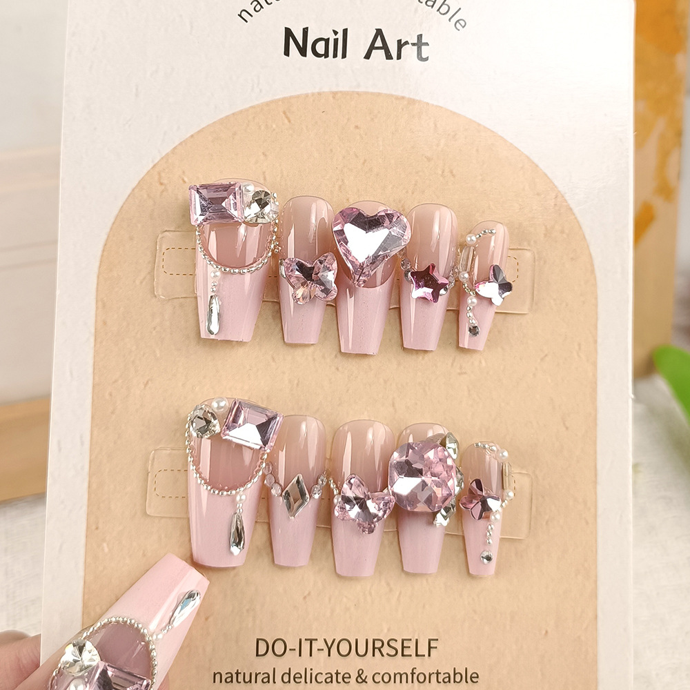 Fototerapia estereoscópica hecha a mano para usar uñas largas de estilo de ballet uña falsa 10 piezas de manicure de código decimal venta directa image 3