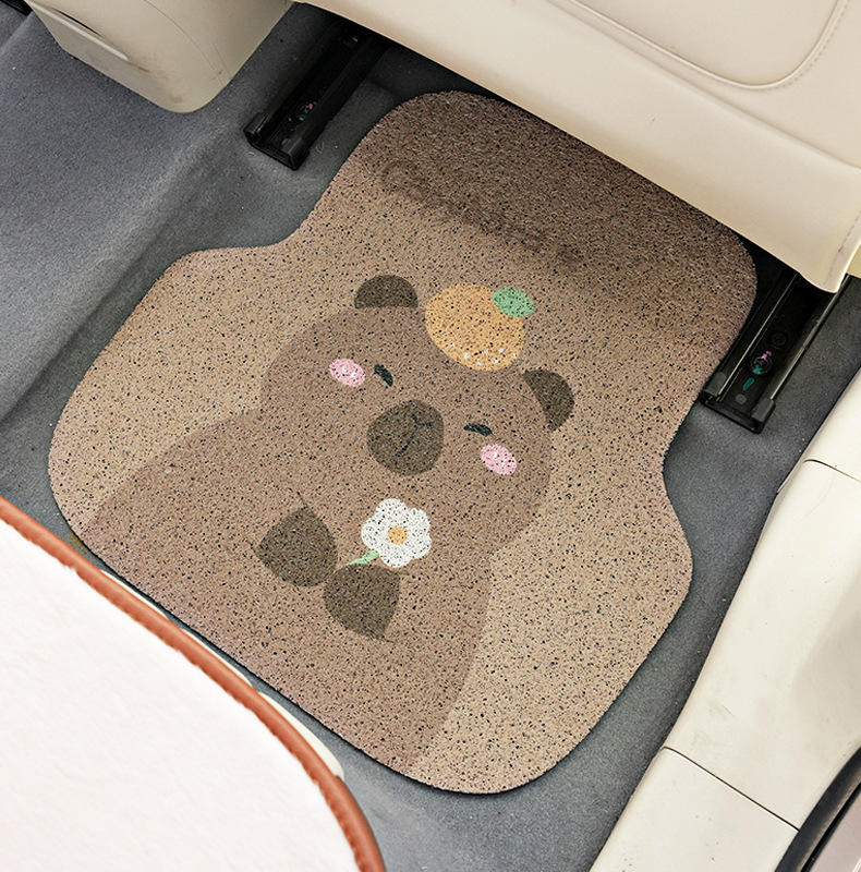 Car foot mat Kapi Barra silk ring universal car foot mat cartoon cute wear-resistant anti-dirty car foot mat