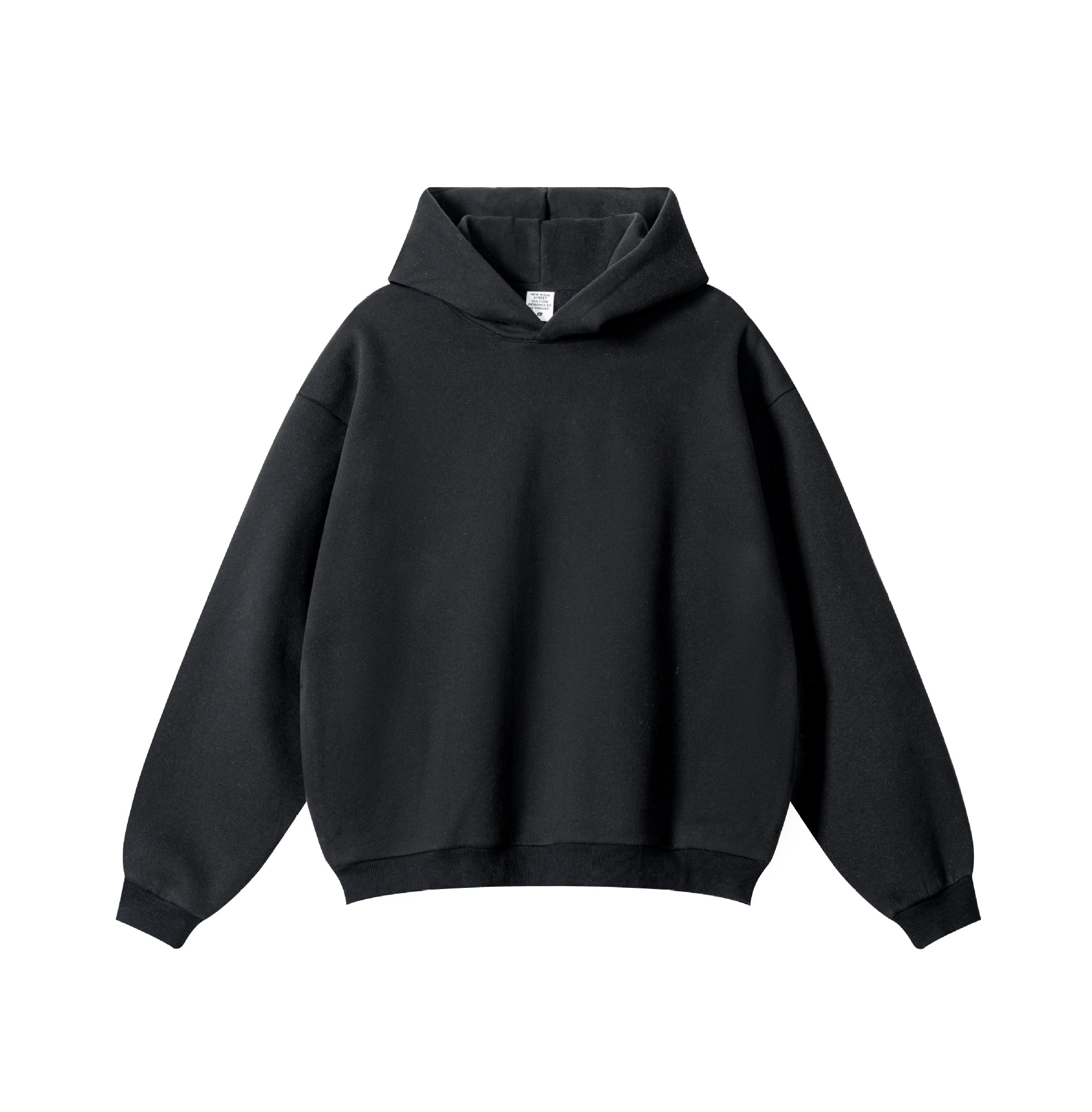 Herren Hoodie Mit Fleece Futter Lässiger Strick Kapuzenpullover_voghion.com