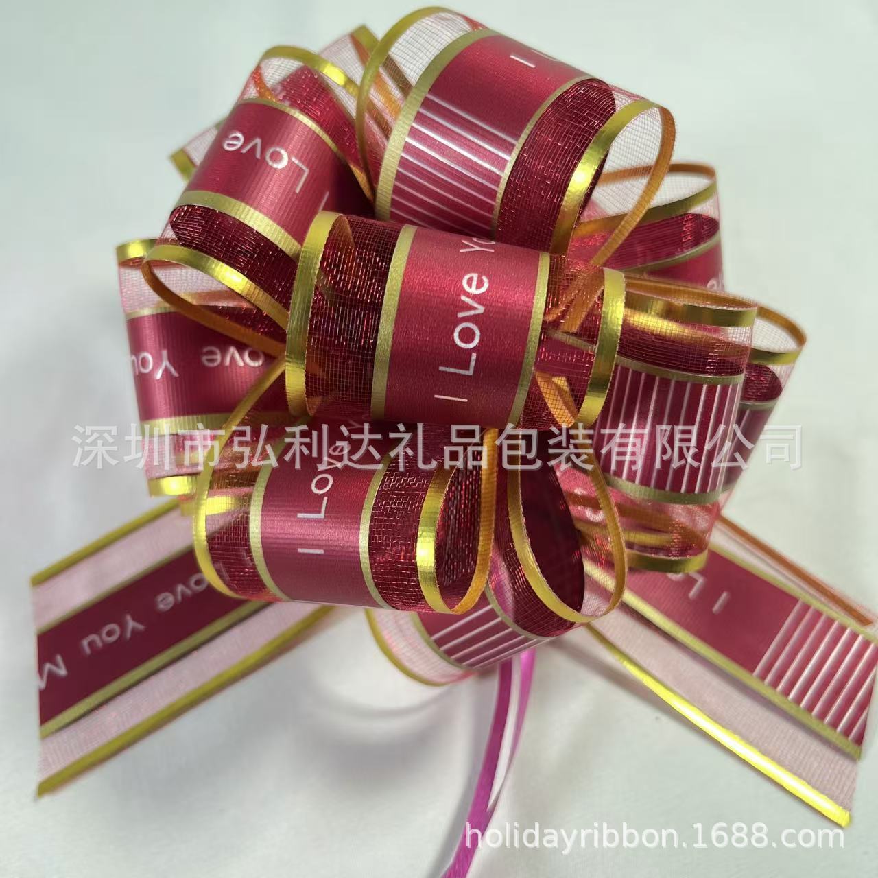 Flor de nieve de mano de cinta de color de flor de la decoración de la caja de regalo del día de San Valentín de boda manija decoración de arco