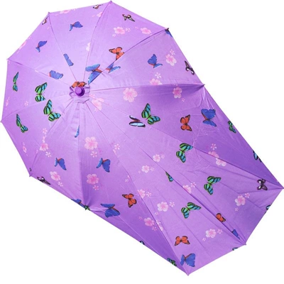 vehicle sunshade umbrella, rain canopy, Elektromobil üçün ön şüşə çətiri (günlük) - purple-butterfly-vinyl-extended-umbrella-single-umbrella-without-stand