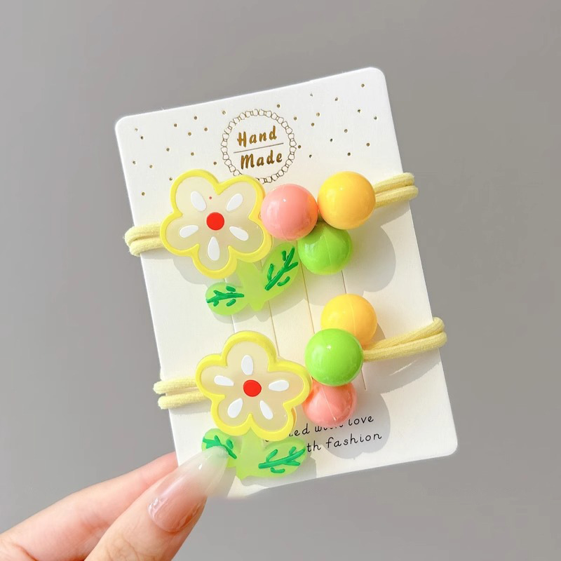 Cuerdas de cabeza de niños niñas no lastiman cabello elástico buena banda de cabello de niña adornos para el cabello lindos flores adornos para el cabello