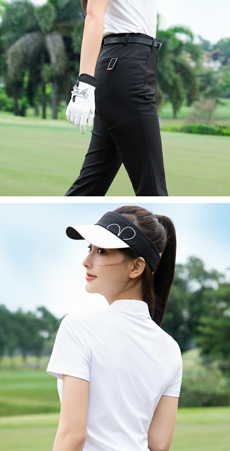Áo thun golf nữ tay ngắn chống nắng UPF50+ kháng khuẩn — YF776-áo màu trắng, YF776-áo màu xanh pha lê băng, YF776-Áo màu xanh hải quân, YF776-áo màu hồng hoa anh đào chi tiết 5