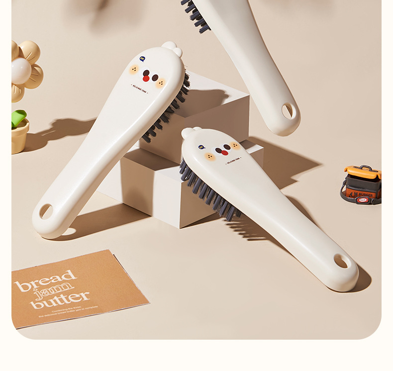 FaSoLa Life  软毛 小奶咖长柄鞋刷 1只 不伤鞋 板刷