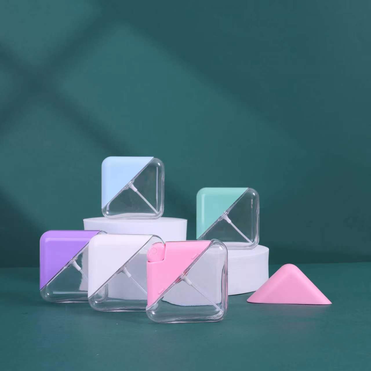 新款30ml透明菱形卡片噴霧瓶便攜塑口料袋香水酒精分裝瓶