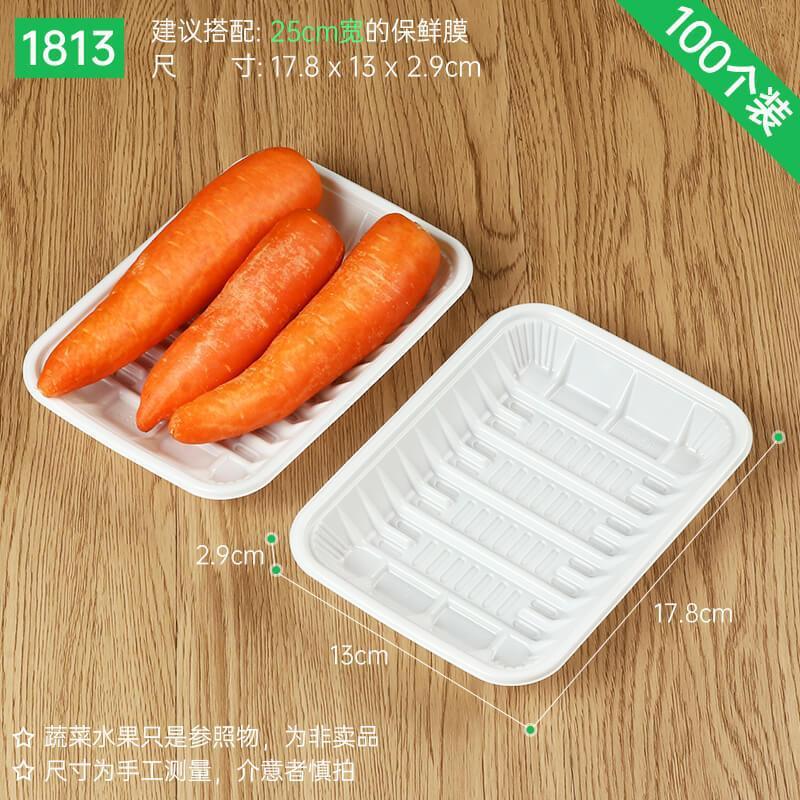 Plato desechable, caja de embalaje de verduras y frutas, bandeja fresca, caja de embalaje de alimentos para patos asados rectangulares, envío gratuito