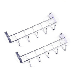 Wholesale thick chrome-plated iron 5-hook cabinet door back hook, door back hook, coat hook, five-link hook