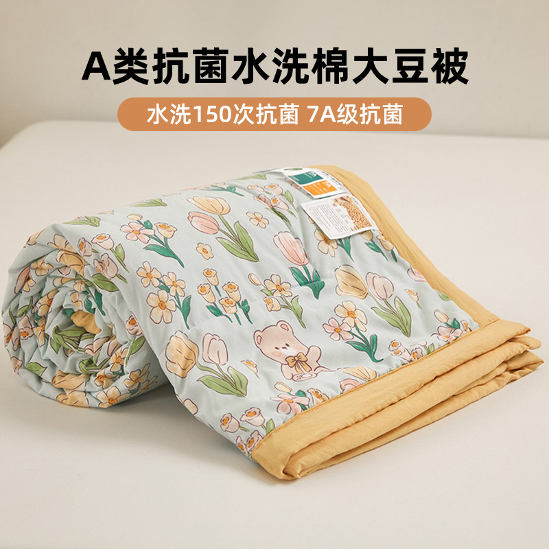 Clase A edredón de verano con núcleo de algodón lavado de soja edredón fresco de verano edredón de aire acondicionado lavable a máquina 2025 nuevo edredón fino de verano para niños