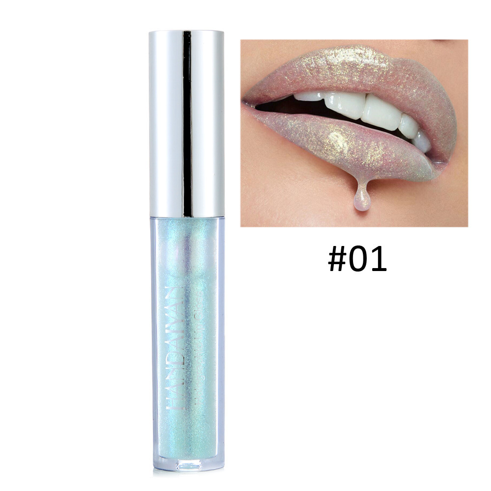 Cross-border Pearlescent Lip Gloss Mermaid HANDAIYAN Long-lasting Moisturizing, Dazzling Bright and Polarized Lip gloss Lip Gloss undefined