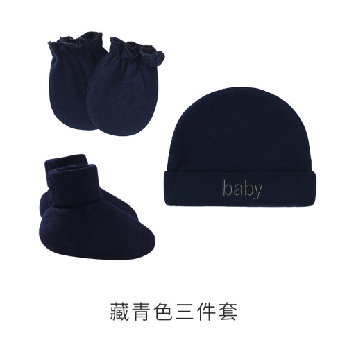 Foreign trade European and American newborn fetal cap anti-scratch gloves baby baby cap anti-scratch face gloves and foot covers 821031