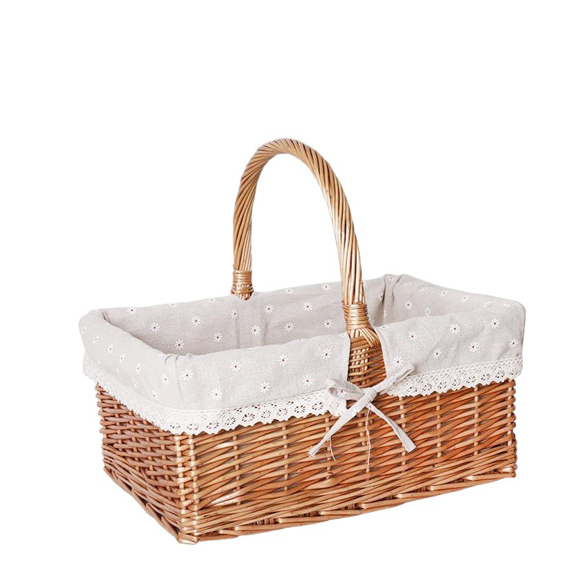 Al por mayor mimbre llevar cesta de la compra cesta de picnic cesta de almacenamiento con la cesta de regalo