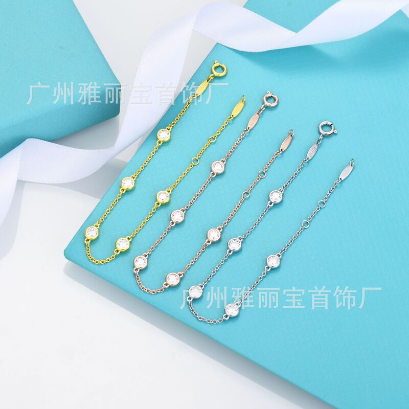 High version T Home Five-Flower bubble bracelet female white copper plated 18K rose gold simple fashion personality design temperament bracelet High version T Home Five-Flower bubble bracelet female white copper plated 18K rose gold simple fashion personality design temperament bracelet